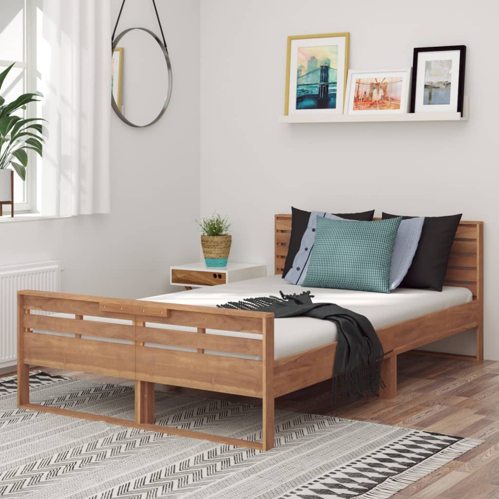 Rám postele masivní teakové dřevo 120 x 200 cm