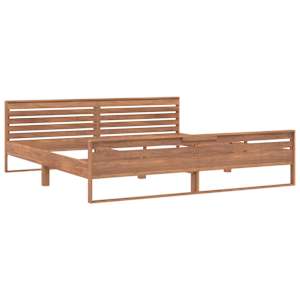 vidaXL Cadre de lit Bois de teck massif 200x200 cm