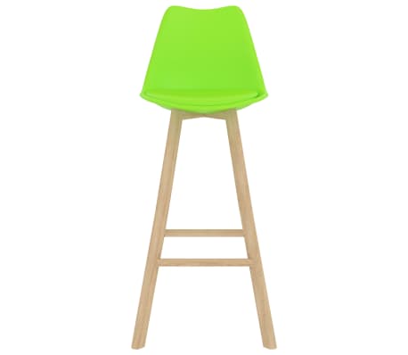vidaXL barstole 4 stk. PP og massivt bøgetræ grøn