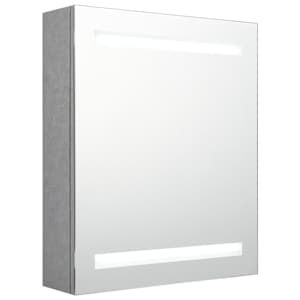 LED koupelnová skříňka se zrcadlem betonově šedá 50x14x60 cm - obrázek 2