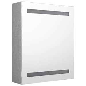 LED koupelnová skříňka se zrcadlem betonově šedá 50x14x60 cm - obrázek 3