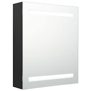 LED koupelnová skříňka se zrcadlem černá 50 x 14 x 60 cm - obrázek 2