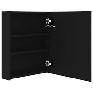 LED koupelnová skříňka se zrcadlem černá 50 x 14 x 60 cm - obrázek 5