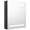 vidaXL LED vannitoa peegelkapp, s&auml;ravmust, 50 x 14 x 60 cm