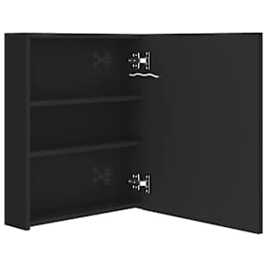 LED koupelnová skříňka se zrcadlem zářivě černá 50 x 14 x 60 cm - obrázek 5