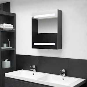 LED koupelnová skříňka se zrcadlem šedá 50 x 14 x 60 cm - obrázek 1