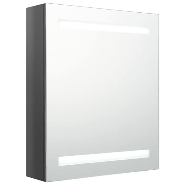 vidaXL LED vannitoa peegelkapp, s&auml;ravhall, 50 x 14 x 60 cm