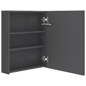 LED koupelnová skříňka se zrcadlem zářivě šedá 50 x 14 x 60 cm - obrázek 5