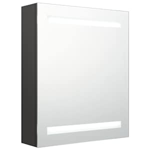 LED koupelnová skříňka se zrcadlem antracitová 50 x 14 x 60 cm - obrázek 2