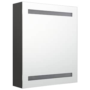 LED koupelnová skříňka se zrcadlem antracitová 50 x 14 x 60 cm - obrázek 3