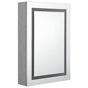 LED koupelnová skříňka se zrcadlem betonově šedá 50x13x70 cm - obrázek 3