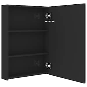 LED koupelnová skříňka se zrcadlem zářivě černá 50 x 13 x 70 cm - obrázek 5