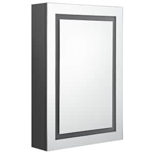 LED koupelnová skříňka se zrcadlem šedá 50 x 13 x 70 cm - obrázek 3