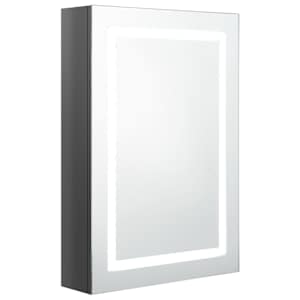 vidaXL LED vannitoa peegelkapp, s&auml;ravhall, 50 x 13 x 70 cm