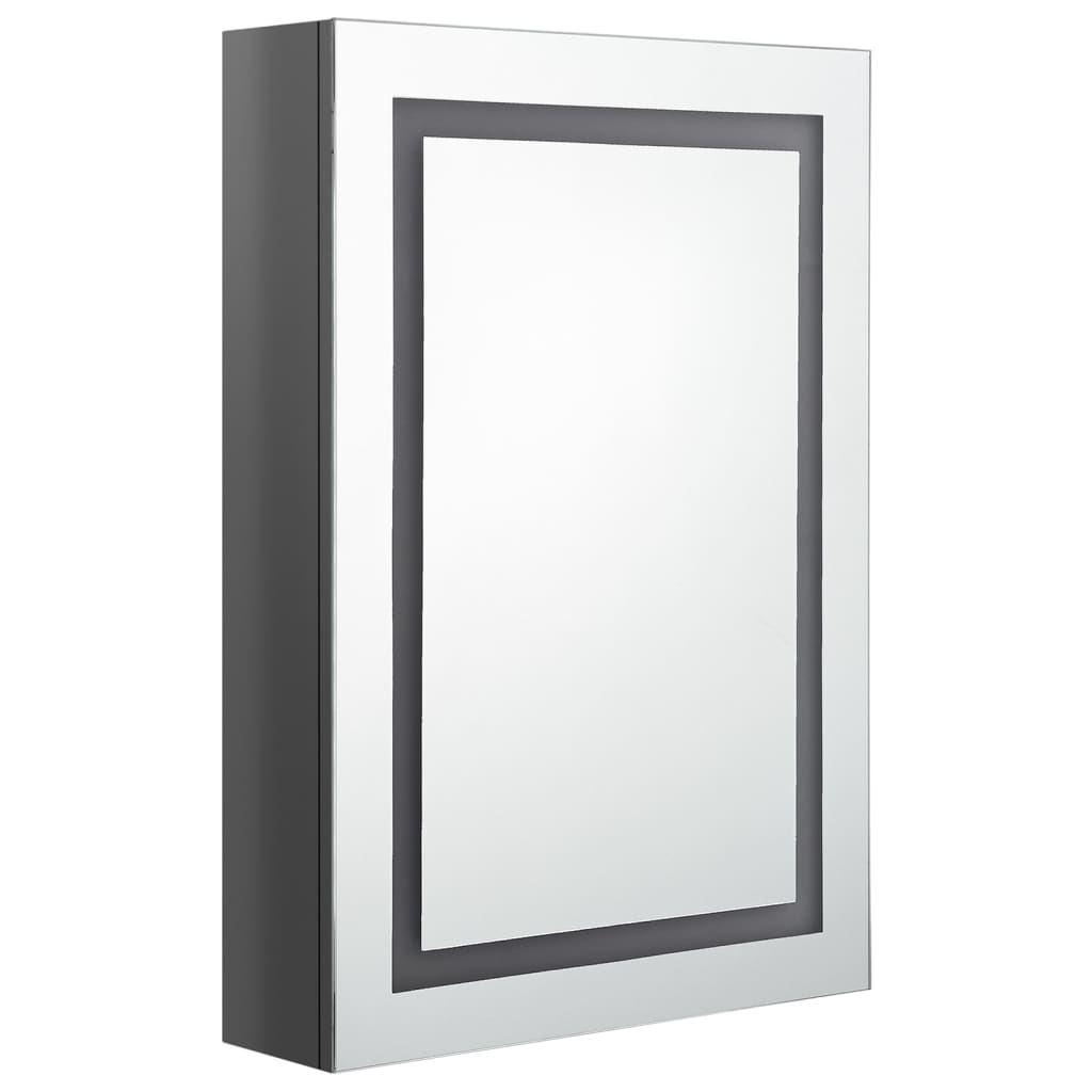 

vidaXL Badkamerkast met spiegel en LED 50x13x70 cm glanzend grijs
