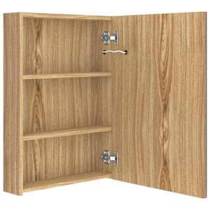 LED koupelnová skříňka se zrcadlem dub 50 x 13 x 70 cm - obrázek 5