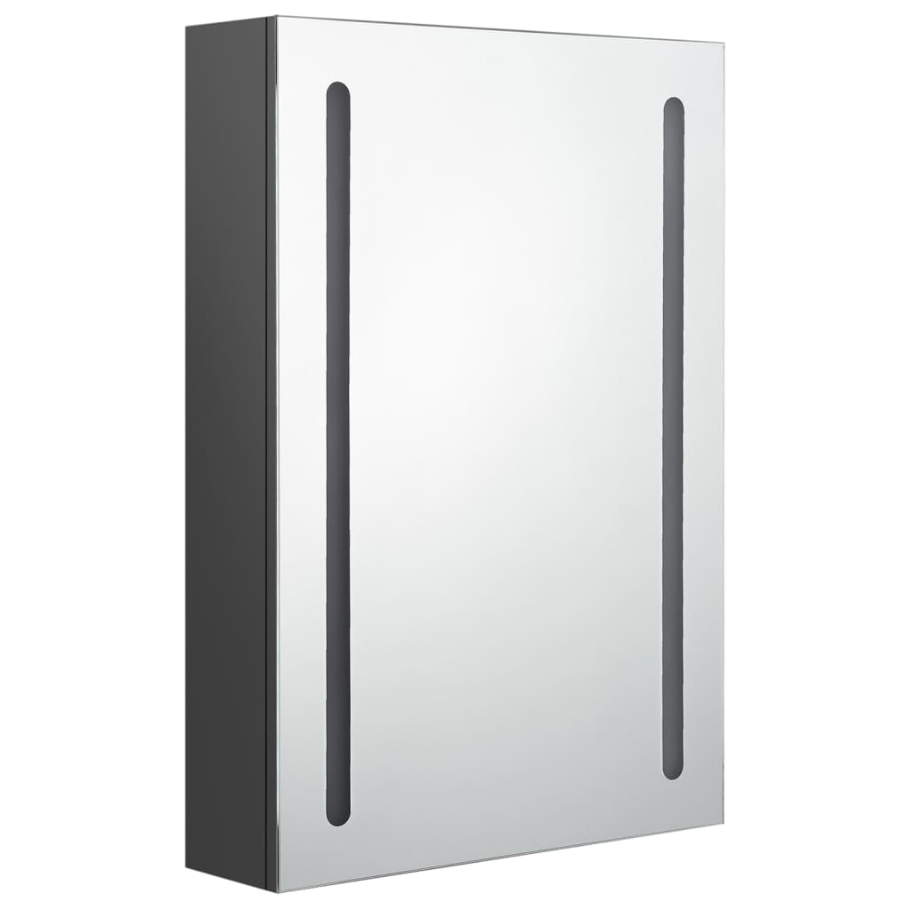 

vidaXL Badkamerkast met spiegel en LED 50x13x70 cm grijs