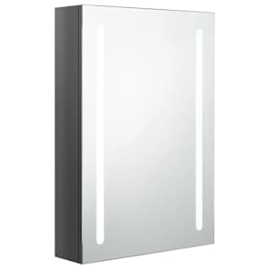 vidaXL LED vannitoa peegelkapp, s&auml;ravhall, 50 x 13 x 70 cm