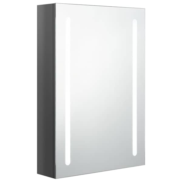 vidaXL LED vannitoa peegelkapp, s&auml;ravhall, 50 x 13 x 70 cm
