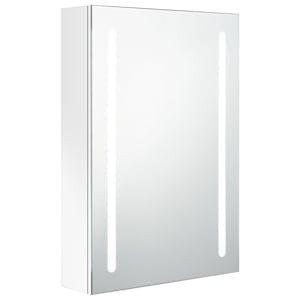 vidaXL LED vannitoa peegelkapp, s&auml;ravvalge, 50 x 13 x 70 cm