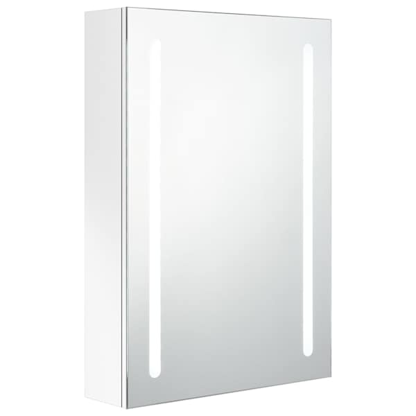 vidaXL LED vannitoa peegelkapp, s&auml;ravvalge, 50 x 13 x 70 cm