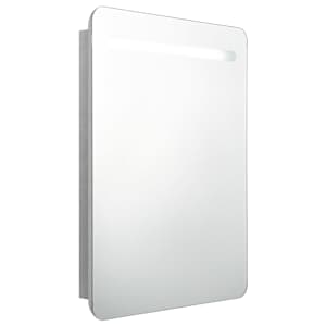 LED koupelnová skříňka se zrcadlem betonově šedá 60x11x80 cm - obrázek 2