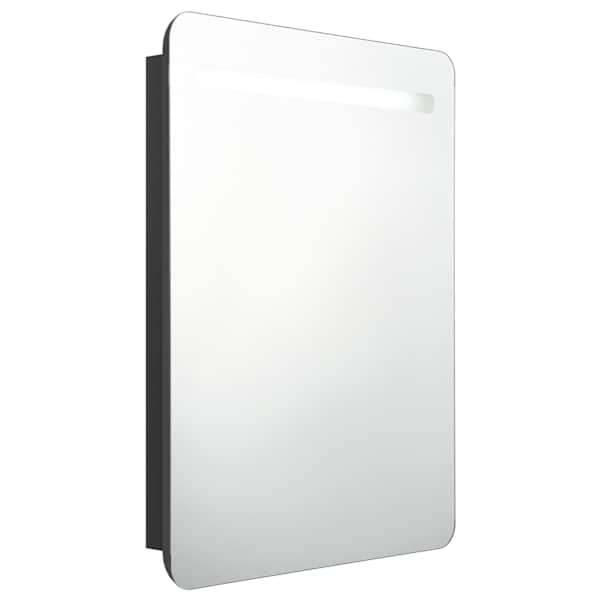 vidaXL LED vannitoa peegelkapp, must, 60x11x80 cm