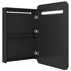LED koupelnová skříňka se zrcadlem černá 60 x 11 x 80 cm - obrázek 5