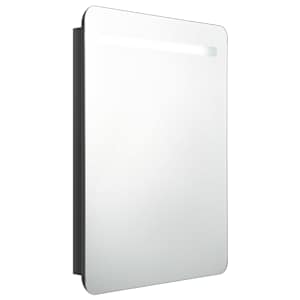 LED koupelnová skříňka se zrcadlem zářivě černá 60 x 11 x 80 cm - obrázek 2