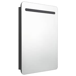 LED koupelnová skříňka se zrcadlem zářivě černá 60 x 11 x 80 cm - obrázek 3