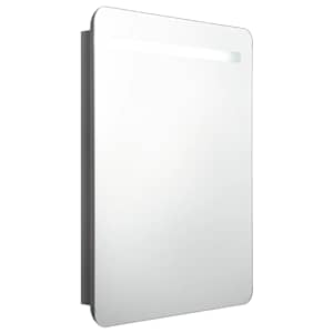 LED koupelnová skříňka se zrcadlem zářivě šedá 60 x 11 x 80 cm - obrázek 2