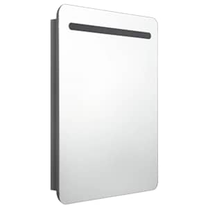 LED koupelnová skříňka se zrcadlem zářivě šedá 60 x 11 x 80 cm - obrázek 3