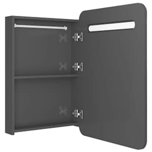 LED koupelnová skříňka se zrcadlem zářivě šedá 60 x 11 x 80 cm - obrázek 5