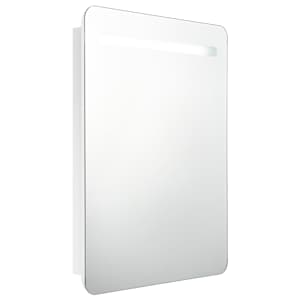 vidaXL LED vannitoa peegelkapp, valge, 60x11x80 cm