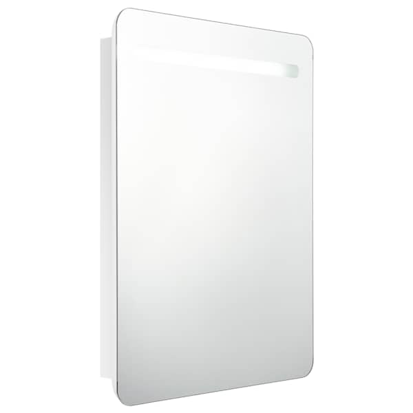 vidaXL LED vannitoa peegelkapp, valge, 60x11x80 cm