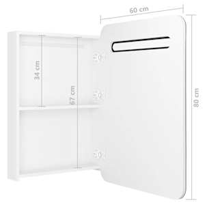 LED koupelnová skříňka se zrcadlem zářivě bílá 60 x 11 x 80 cm - obrázek 7