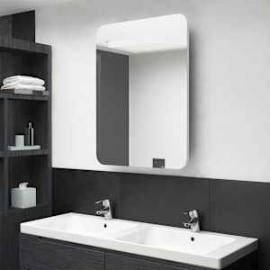 LED koupelnová skříňka se zrcadlem zářivě bílá 60 x 11 x 80 cm - obrázek 1