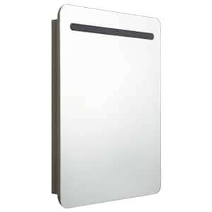vidaXL LED kylpyhuoneen peilikaappi antrasiitti 60x11x80 cm