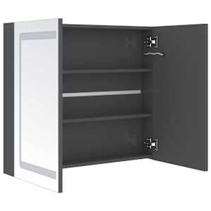 LED koupelnová skříňka se zrcadlem zářivě šedá 80 x 12 x 68 cm - obrázek 5