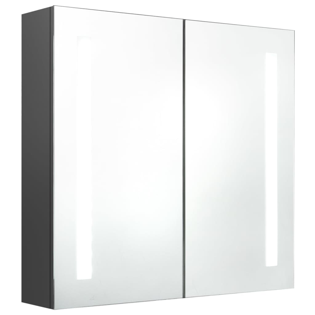 Image of vidaXL LED Bathroom Mirror Cabinet Grey 62x14x60 cm