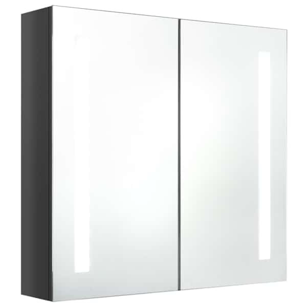 vidaXL LED vannitoa peegelkapp, l&auml;ikega hall, 62 x 14 x 60 cm