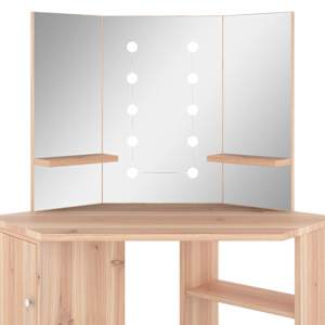 Rohový toaletní stolek s LED světlem dub 111 x 54 x 141,5 cm - obrázek 7