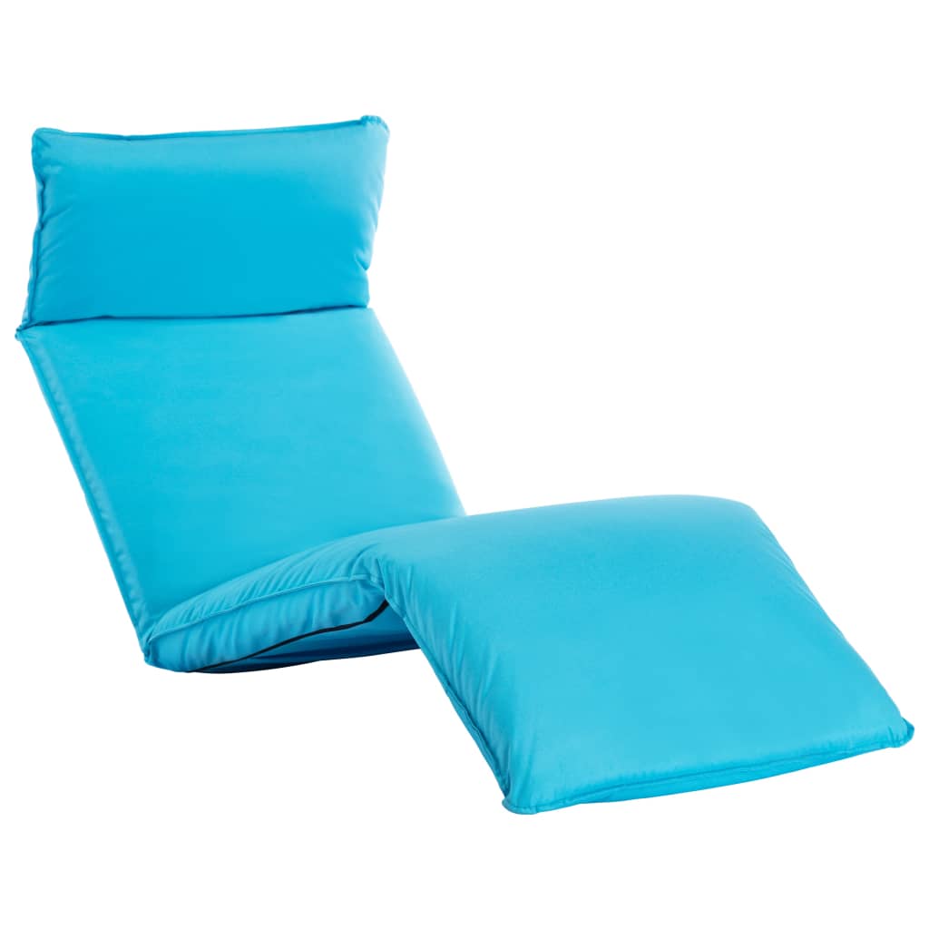 vidaXL Foldable Sunlounger Oxford Fabric Blue