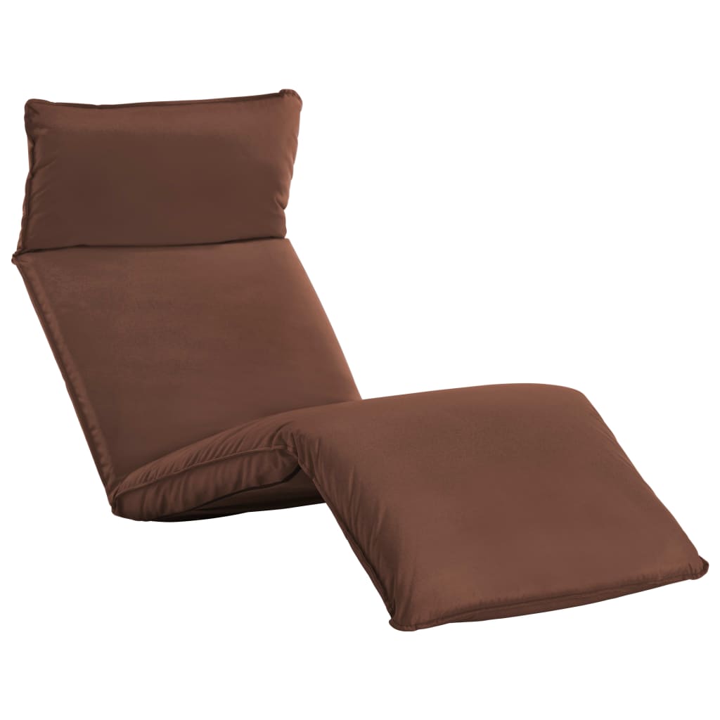 Photos - Garden Furniture VidaXL Foldable Sunlounger Oxford Fabric Brown 