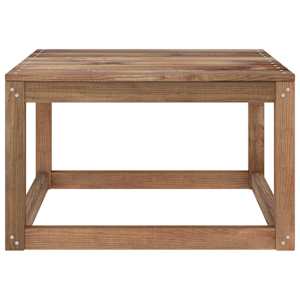 vidaXL Tuintafel pallet 60x60x36,5 cm ge&iuml;mpregneerd grenenhout bruin