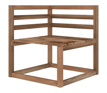 vidaXL Hjørnesofaer av paller 2 stk brun impregnert furu