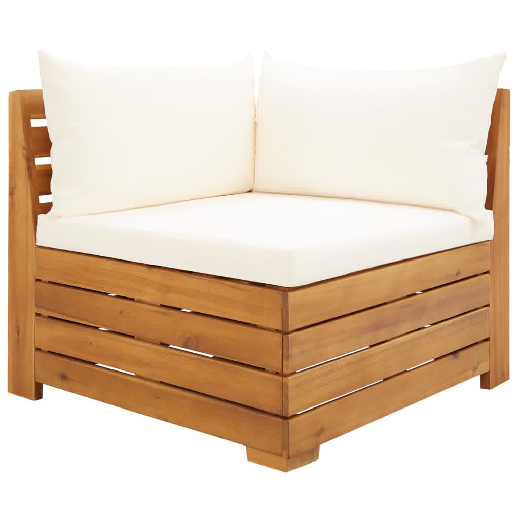 

vidaXL 2-delige Loungeset met kussens massief acaciahout