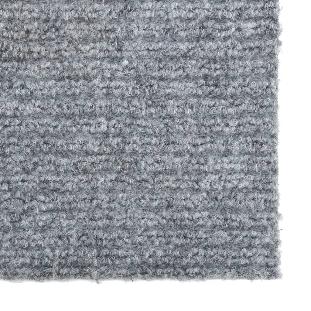 vidaXL Alfombra de pasillo atrapa suciedad 100x250 cm gris y azul