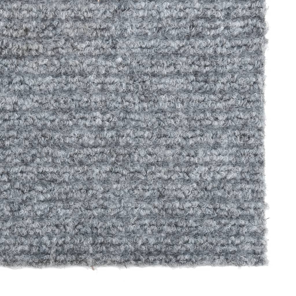 vidaXL Tapis 100x500 cm Bleu et gris