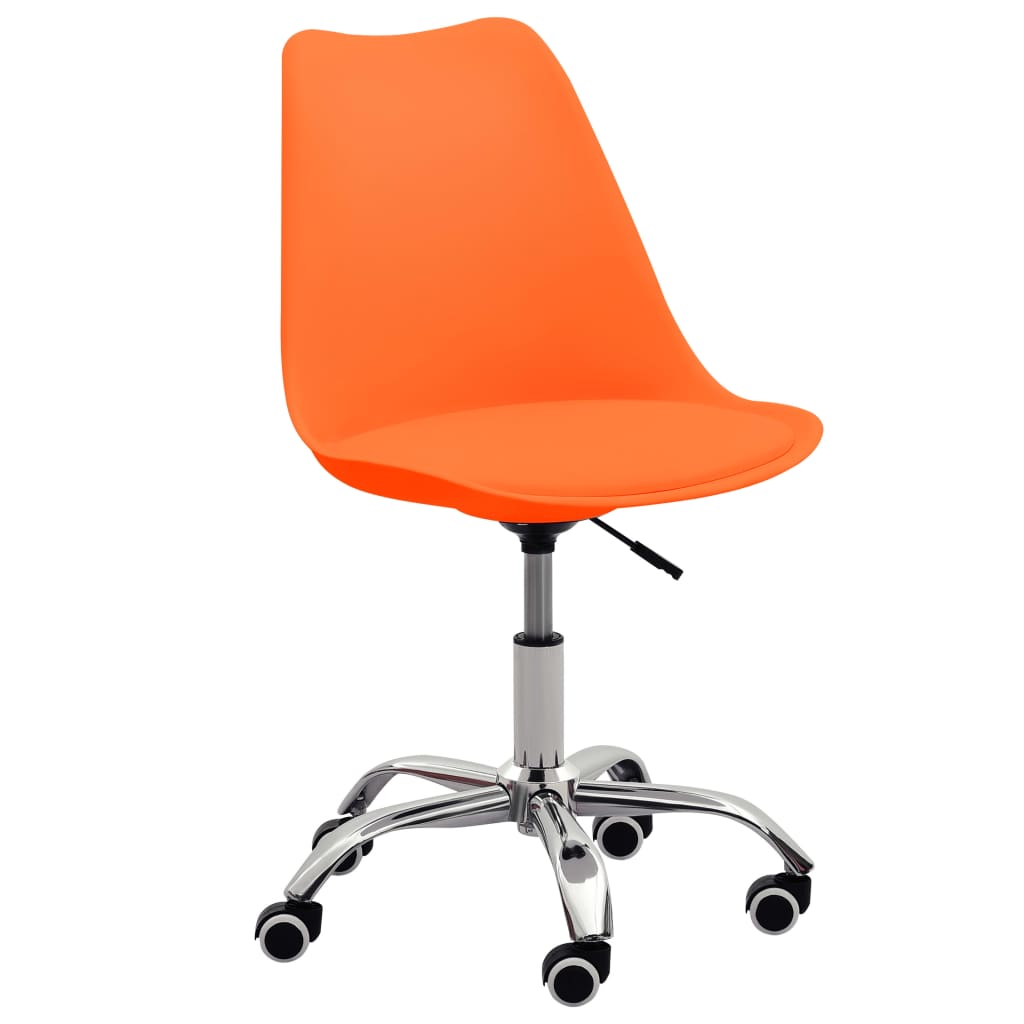 vidaXL Трапезни столове, 2 бр, оранжеви, изкуствена кожа